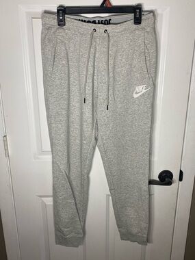 Nike Gray Men’s Fleece Joggers with Drawstring